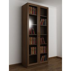 2-створчатый книжный шкаф шириной 60-70-80 см цвета шимо светлый