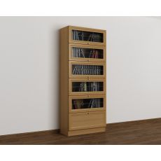 Книжный шкаф библиотека цвета шимо темный