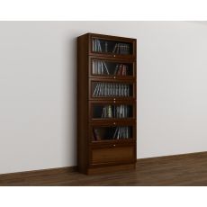 Книжный шкаф библиотека цвета молочный беленый дуб