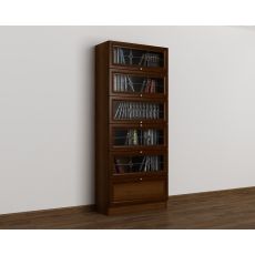 Книжный шкаф библиотека цвета шимо темный