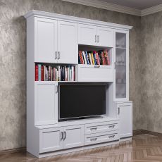 Стенка для гостиной под тв белого цвета