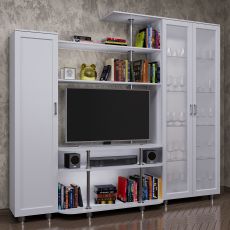 Мини стенка для гостиной белого цвета