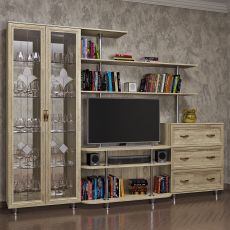 Стенка для гостиной цвета дуб сонома