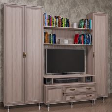 Мини стенка для гостиной цвета шимо светлый
