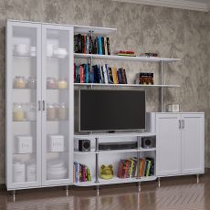 Мини стенка для гостиной белого цвета