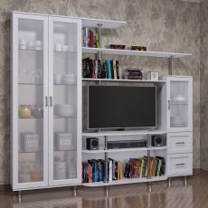 Мини стенка для гостиной белого цвета