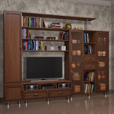 Мини стенка для гостиной под тв цвета донской орех