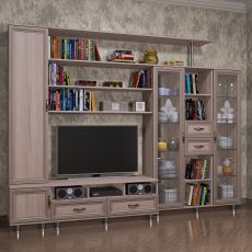 Мини мини стенка для гостиной цвета шимо светлый