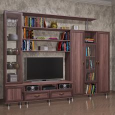 Мини мини стенка для гостиной цвета шимо темный