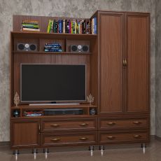 Мини стенка для гостиной горка цвета донской орех