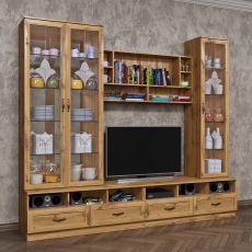Мини мини стенка для гостиной цвета дуб крафт золотой