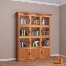 Большой шкаф для книг библиотека цвета патина ольха