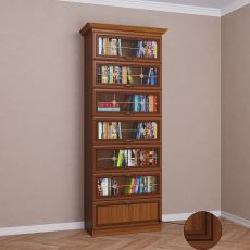 Шкаф для книг библиотека цвета патина донской орех