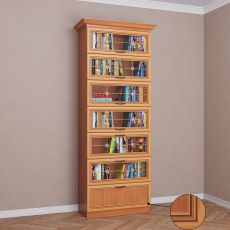 Шкаф для книг библиотека цвета патина ольха
