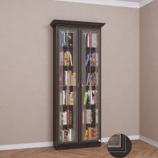 Двухдверный книжный шкаф цвета патина венге