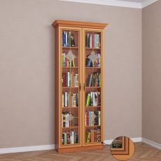 2-дверный книжный шкаф цвета патина ольха