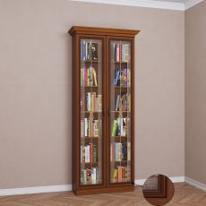 Двухдверный книжный шкаф цвета патина донской орех