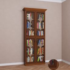 Шкаф для книг шириной 80-90 см цвета патина донской орех
