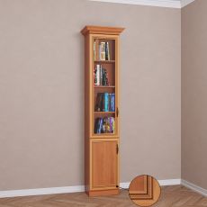 1-дверный книжный шкаф со стеклянными дверцами цвета патина ольха