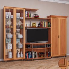 Мини стенка для гостиной горка цвета патина ольха