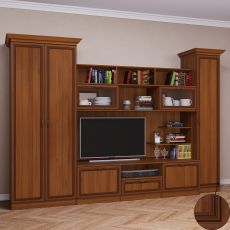 Большая стенка для гостиной горка цвета патина донской орех