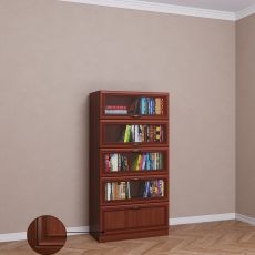 Книжный шкаф со стеклянными дверцами библиотека цвета патина итальянский орех