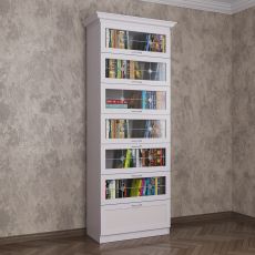 Шкаф для книг библиотека белого цвета