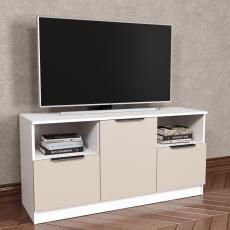 Низкая тв тумба с выдвижными ящиками цвета вена гляссе