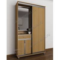 Купе «Нова» для маленькой прихожей с тумбочкой и зеркалом бук