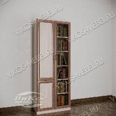 2-дверный книжный шкаф шириной 60-70-80 см цвета шимо темный