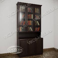 Большой шкаф для книг шириной 90-100 см цвета венге